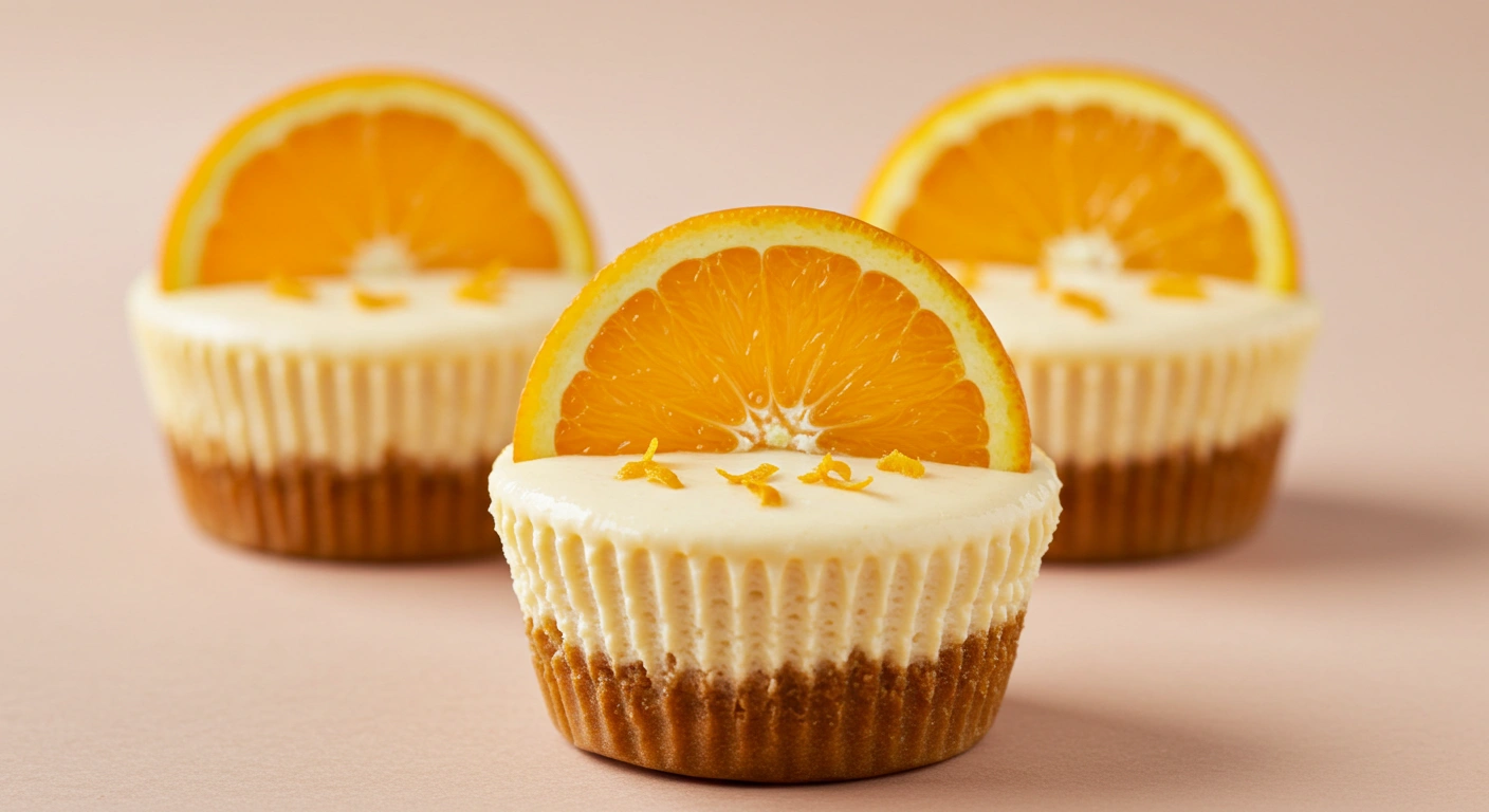 Mini Easter Orange Cheesecakes - tertiary view